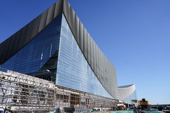 这是北京城市副中心图书馆项目施工现场（2022年11月4日摄）。新华社记者 彭子洋 摄