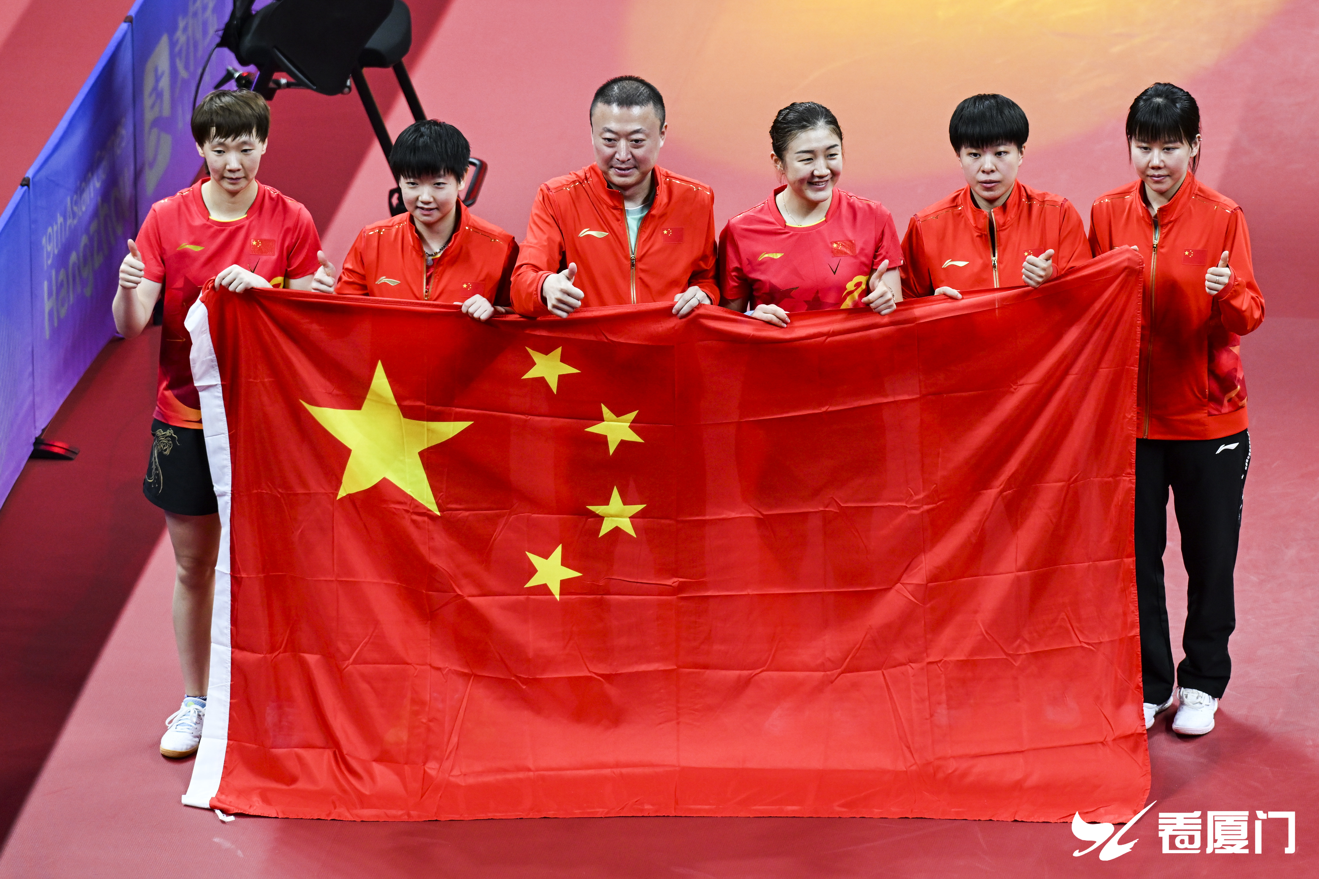 中国队战胜日本队夺得杭州亚运会女乒团体金牌
